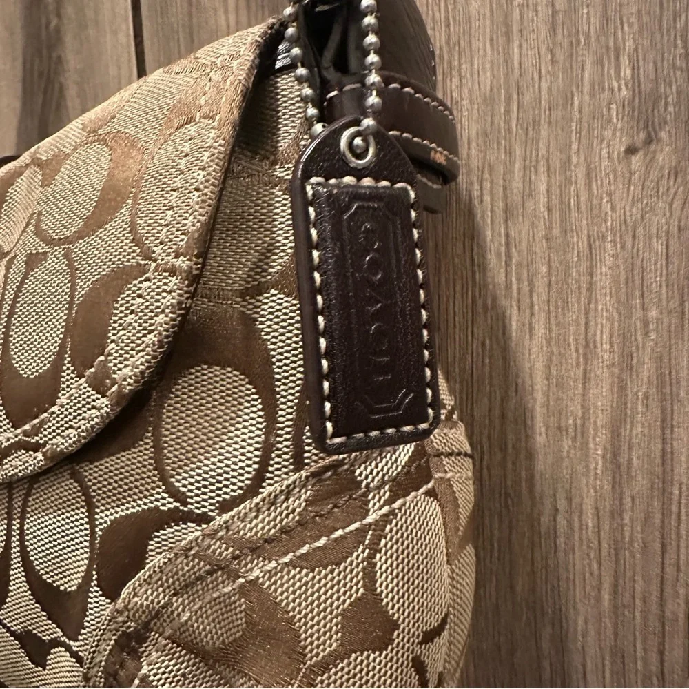 Vintage Y2K Coach Soho Signature Sufflette Tan Brown Shoulder Bag - Picture 5 of 7